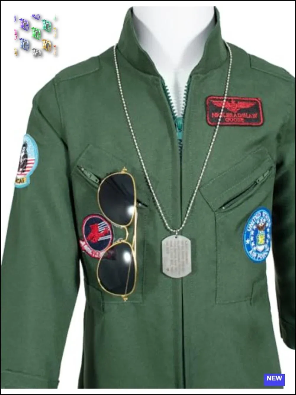 Kids Fighter Pilot Costume - Flight Suit Roleplay with Aviator Accessories for